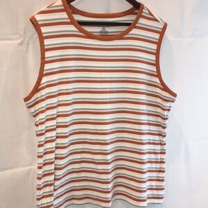 Duluth Trading Co. Striped Cotton Sleeveless Top | Size XXL